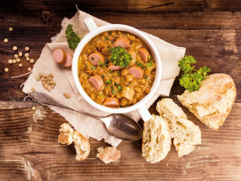 Huettenrezept Linseneintopf